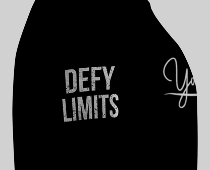 black tee with motivational text your power is within sideview mockup